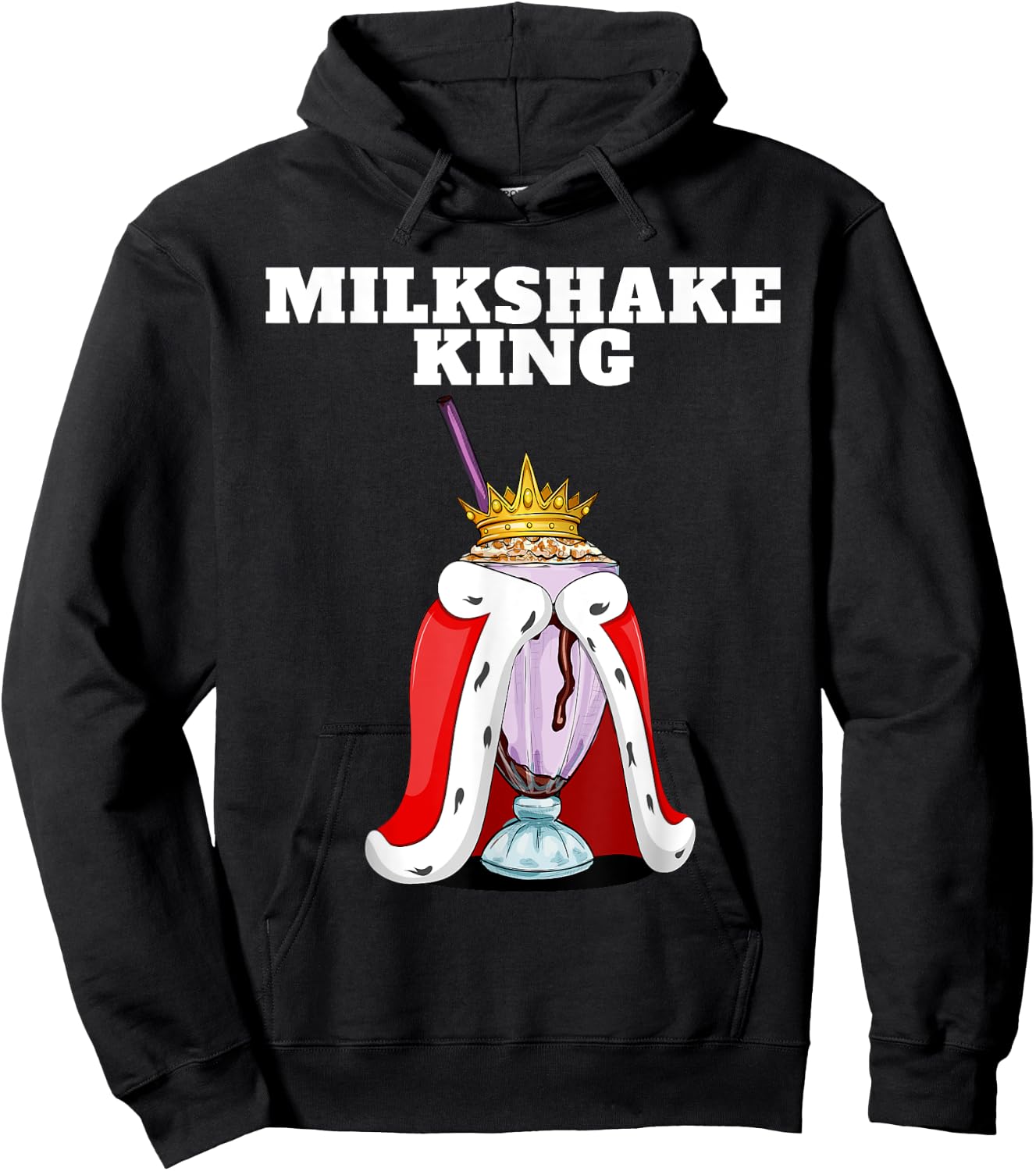 Milkshake King | Milkshake Lover Shirt | Cute Milkshake Hoodie - Hoodie | Black