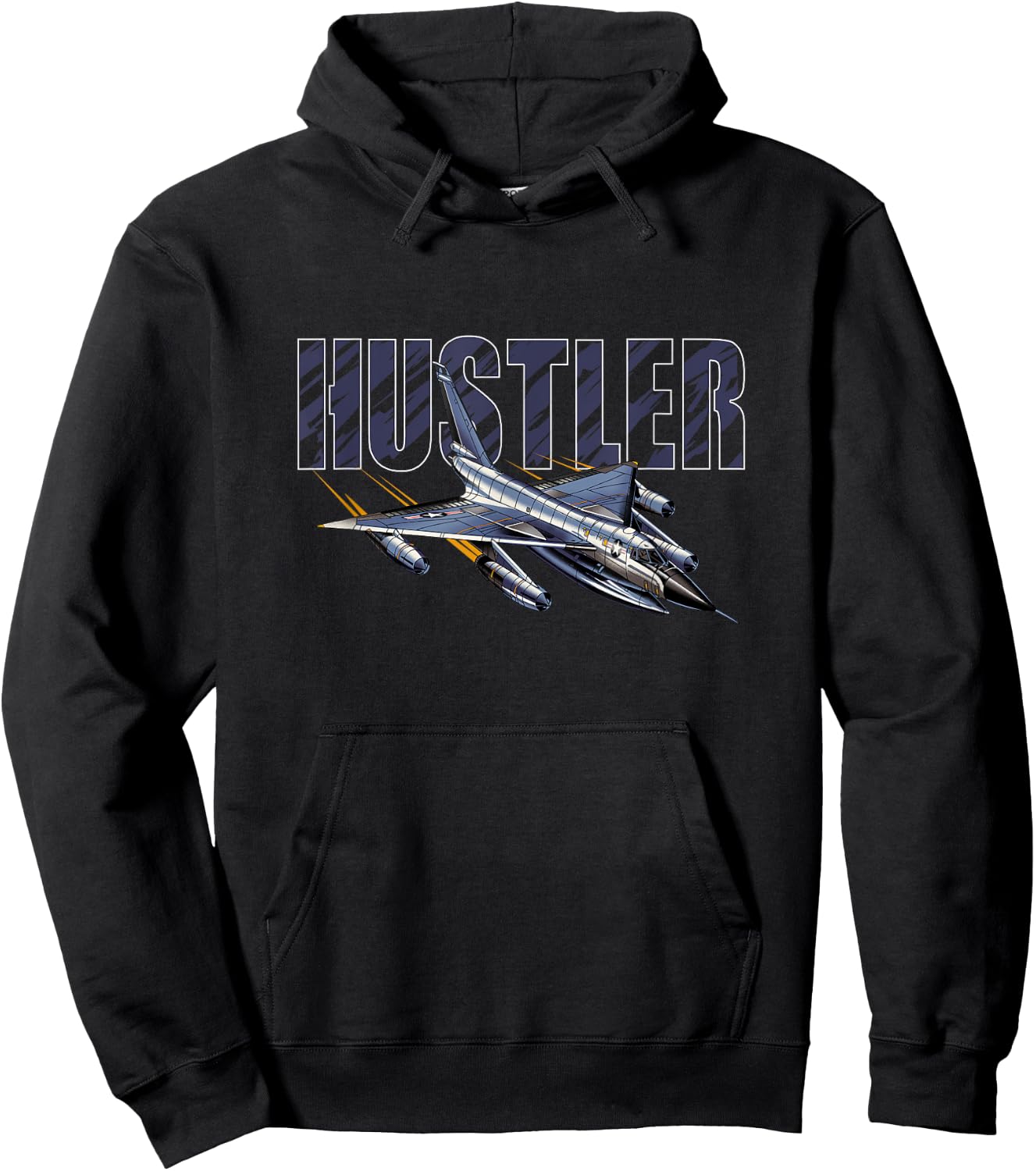 USA Military Warbird B58 Hustler Supersonic Airplane Hoodie - Hoodie | Black