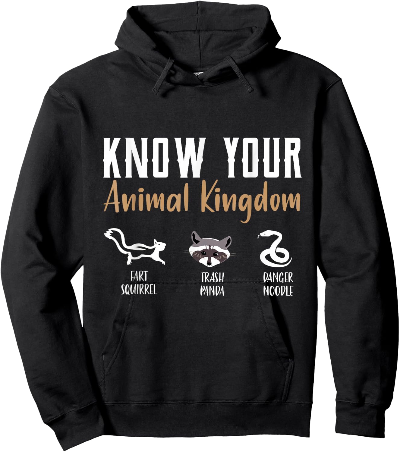 Know Your Animal kingdom Shirt Danger Noodle Shirt Squirrel Hoodie - Hoodie | Black