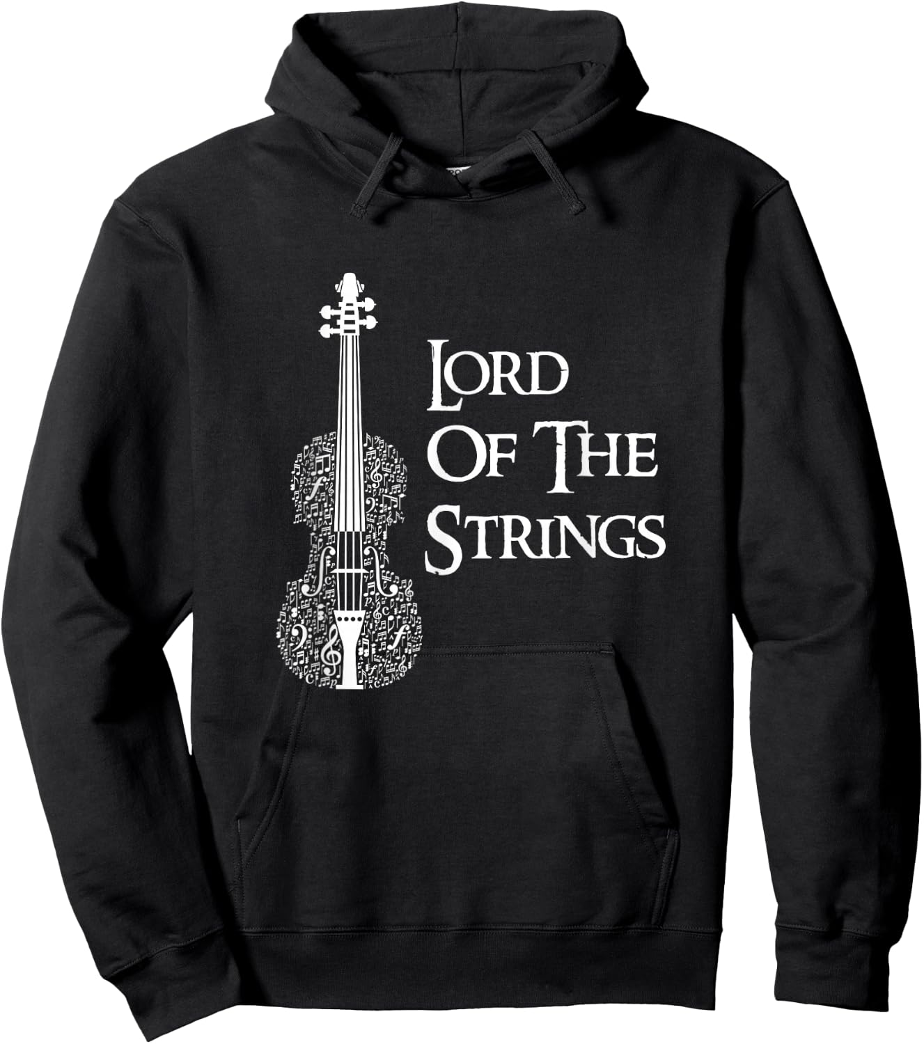 Lord Of the Strings Violin,Guitar, String Player Gift Hoodie - Hoodie | Black