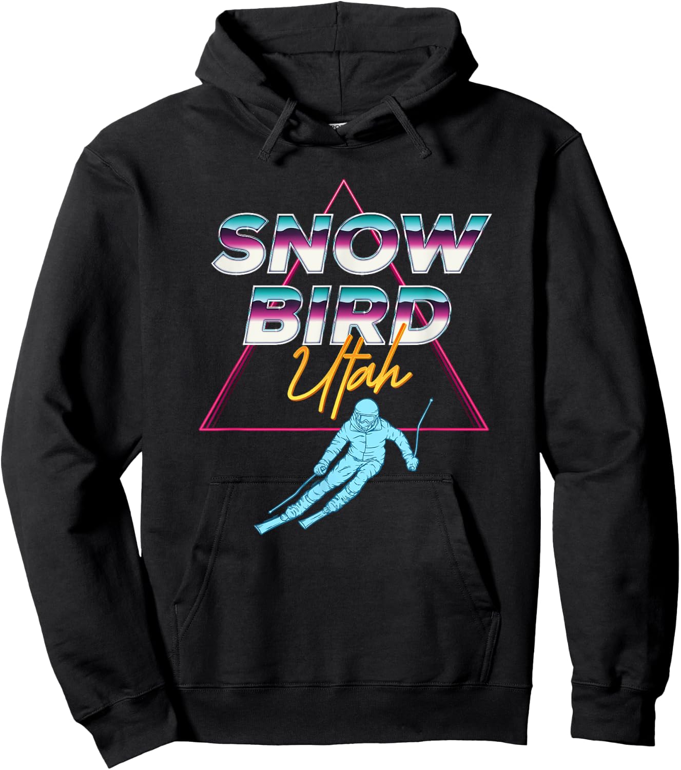 Snowbird Utah - USA Ski Resort 1980s Retro Collection Shirt Hoodie - Hoodie | Black