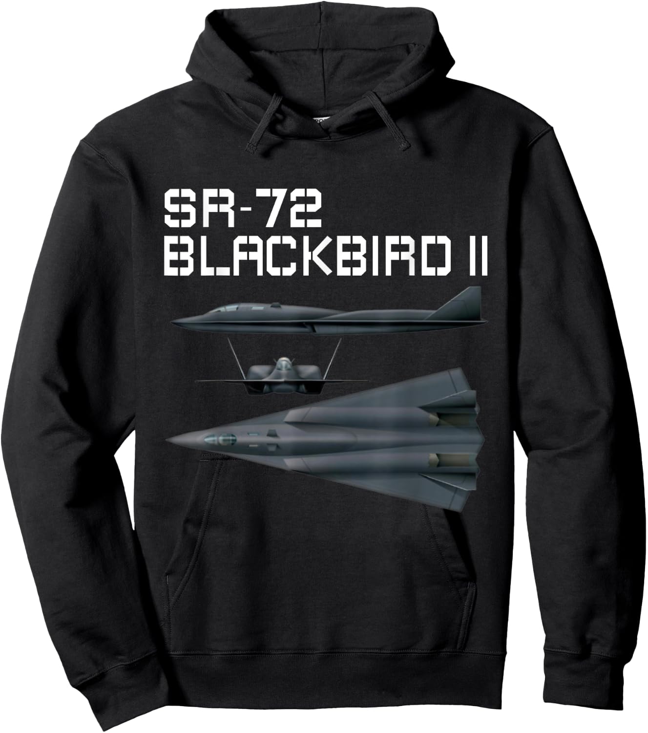 Fun American Military Aviation SR-72 Blackbird II In Action. Hoodie - Hoodie | Black