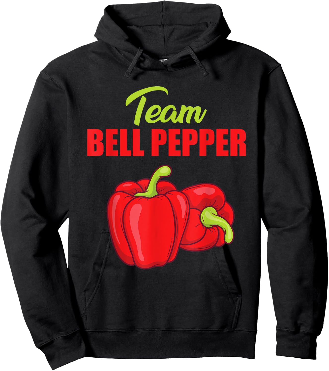 Team Bell Pepper Design Vegan Food Paprika Gardening Hoodie - Hoodie | Black