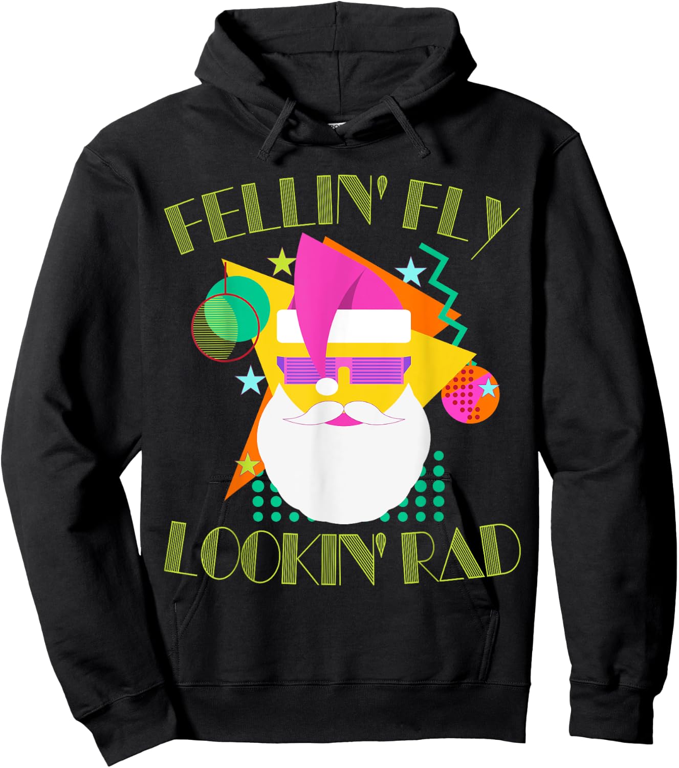 Rad 80s Christmas Vintage Eighties An 80s Costume Hoodie - Hoodie | Black