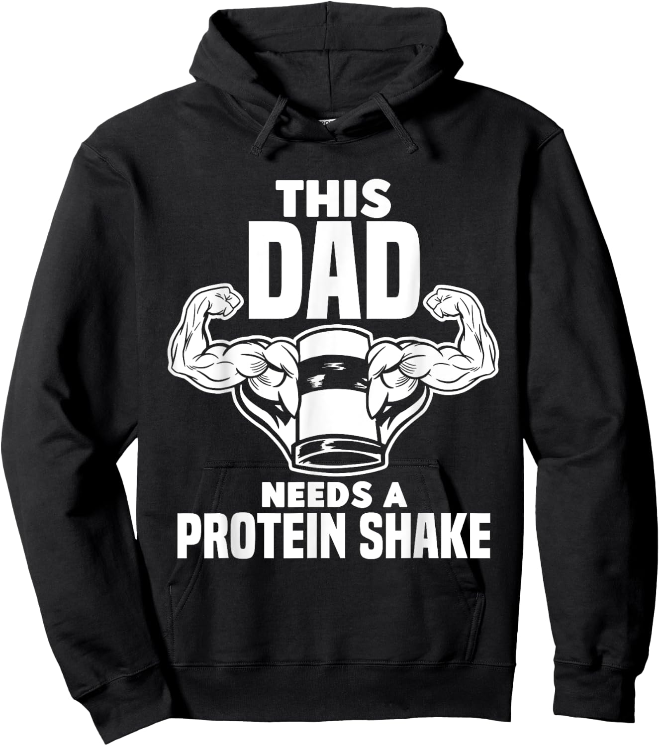 This Dad Needs A Protein Shake Protein Bar Hoodie - Hoodie | Black