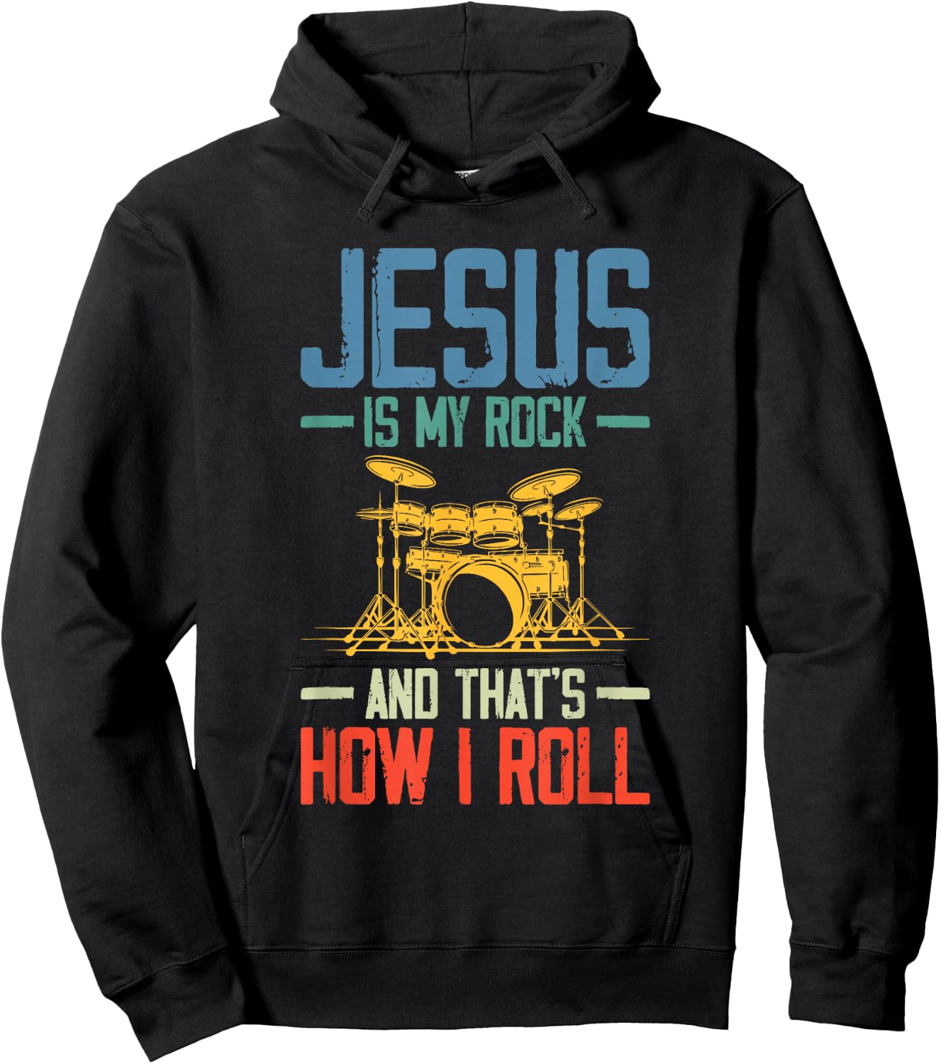 Jesus Is My Rock And That Is How I Roll Christian Hoodie - Hoodie | Black
