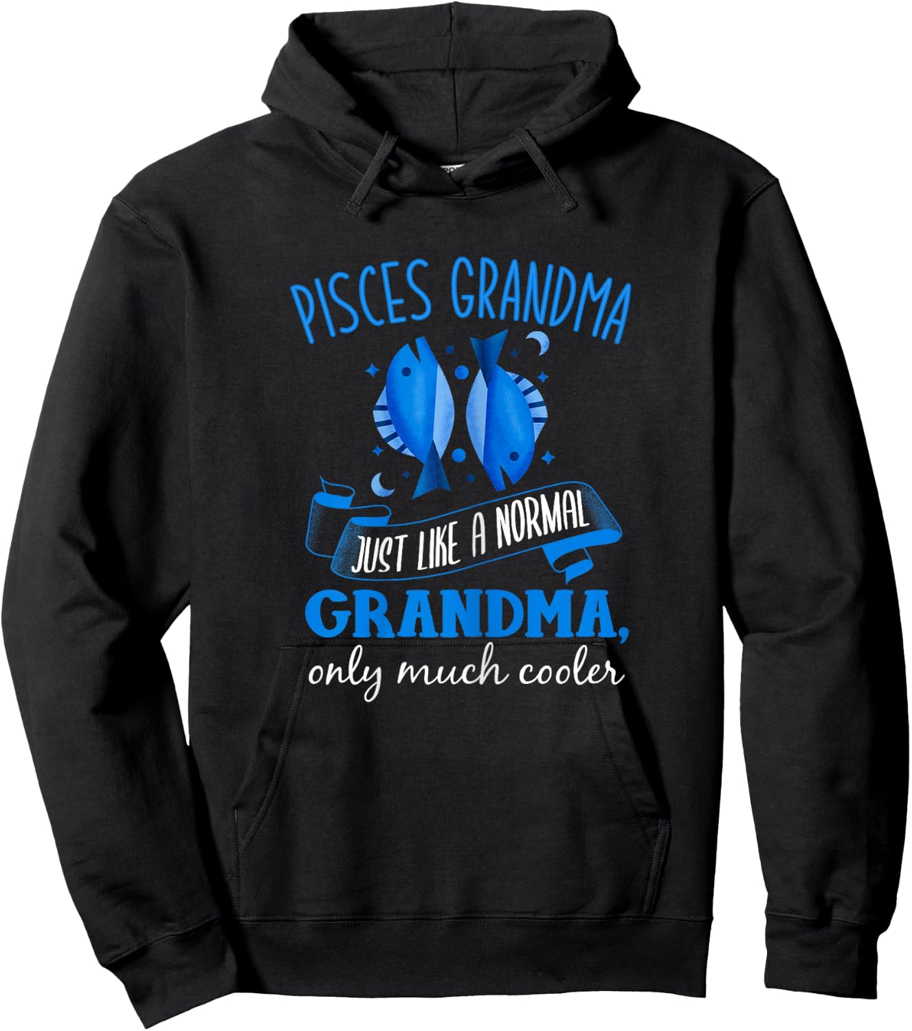 Pisces Grandma Shirt Astrology Horoscope Granny Zodiac Sign Hoodie - Hoodie | Black