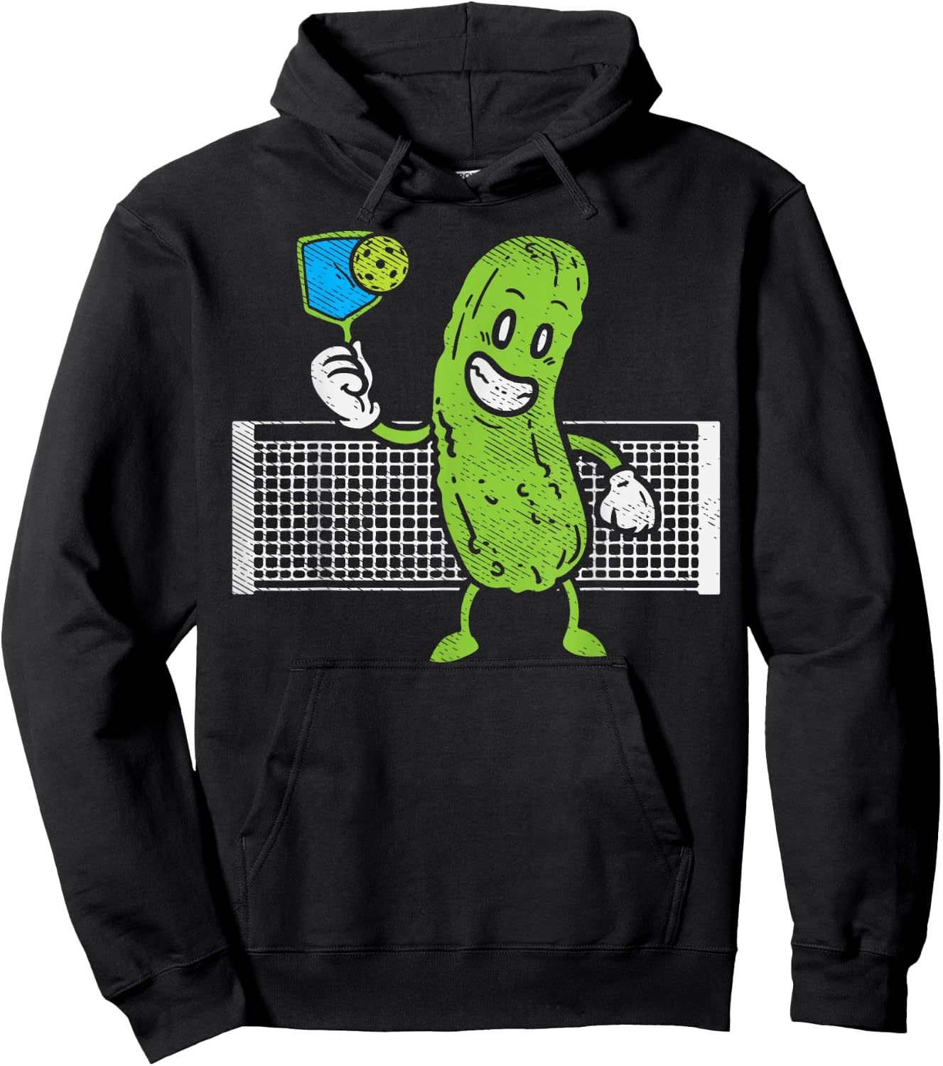 Pickle Playing Pickleball Funny Paddleball Men Women Gift Hoodie - Hoodie | Black