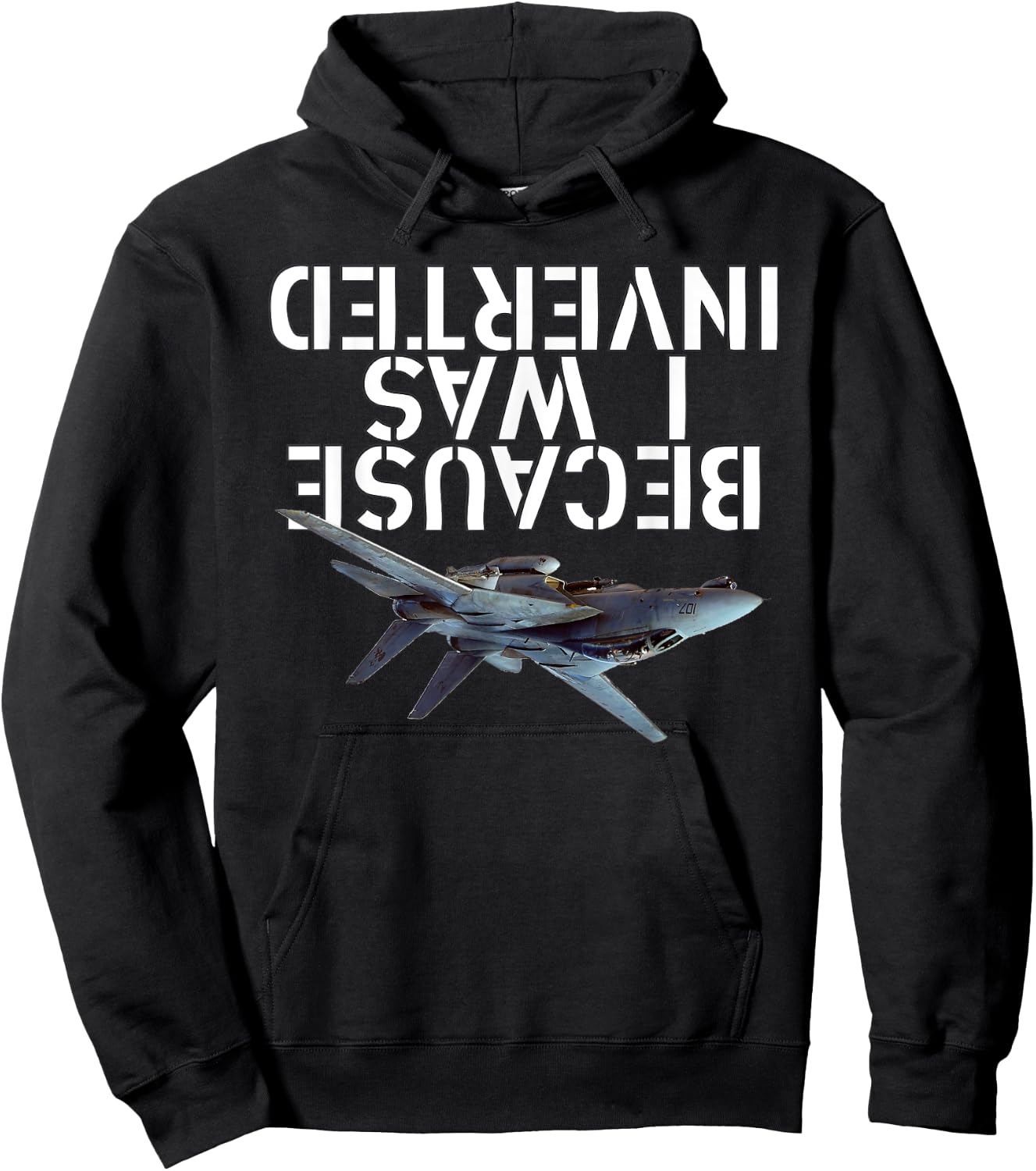 Because I was Inverted - F-14 Tomcat Hoodie - Hoodie | Black