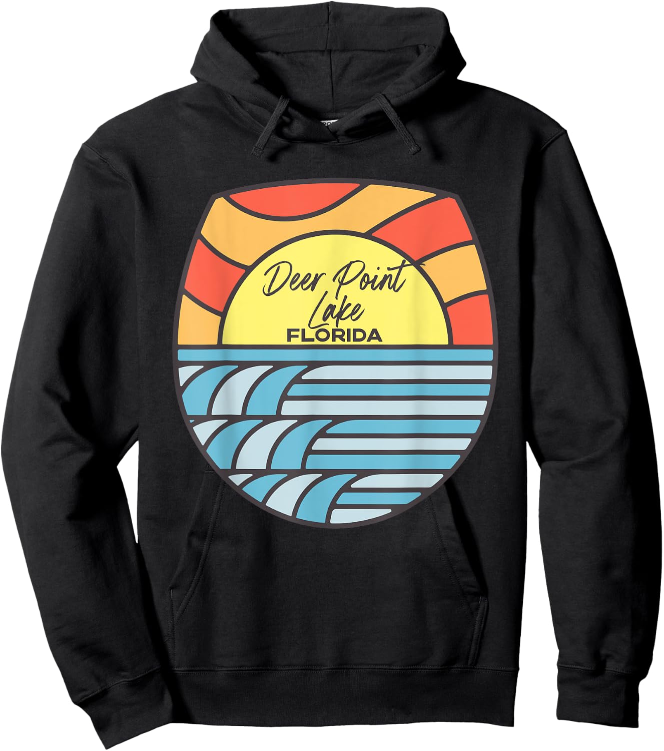 Deer Point Lake Florida FL Sunset Souvenir Finger Lakes Hoodie - Hoodie | Black