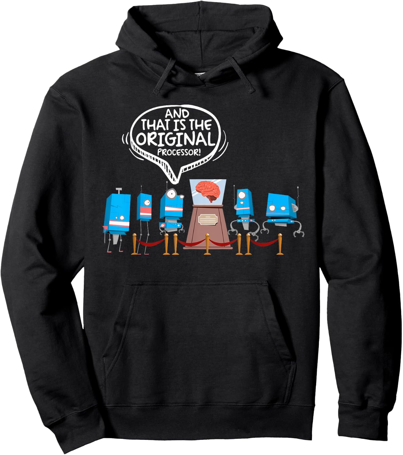 The Original Processor IT Humor AI Tech Robotics Hoodie - Hoodie | Black