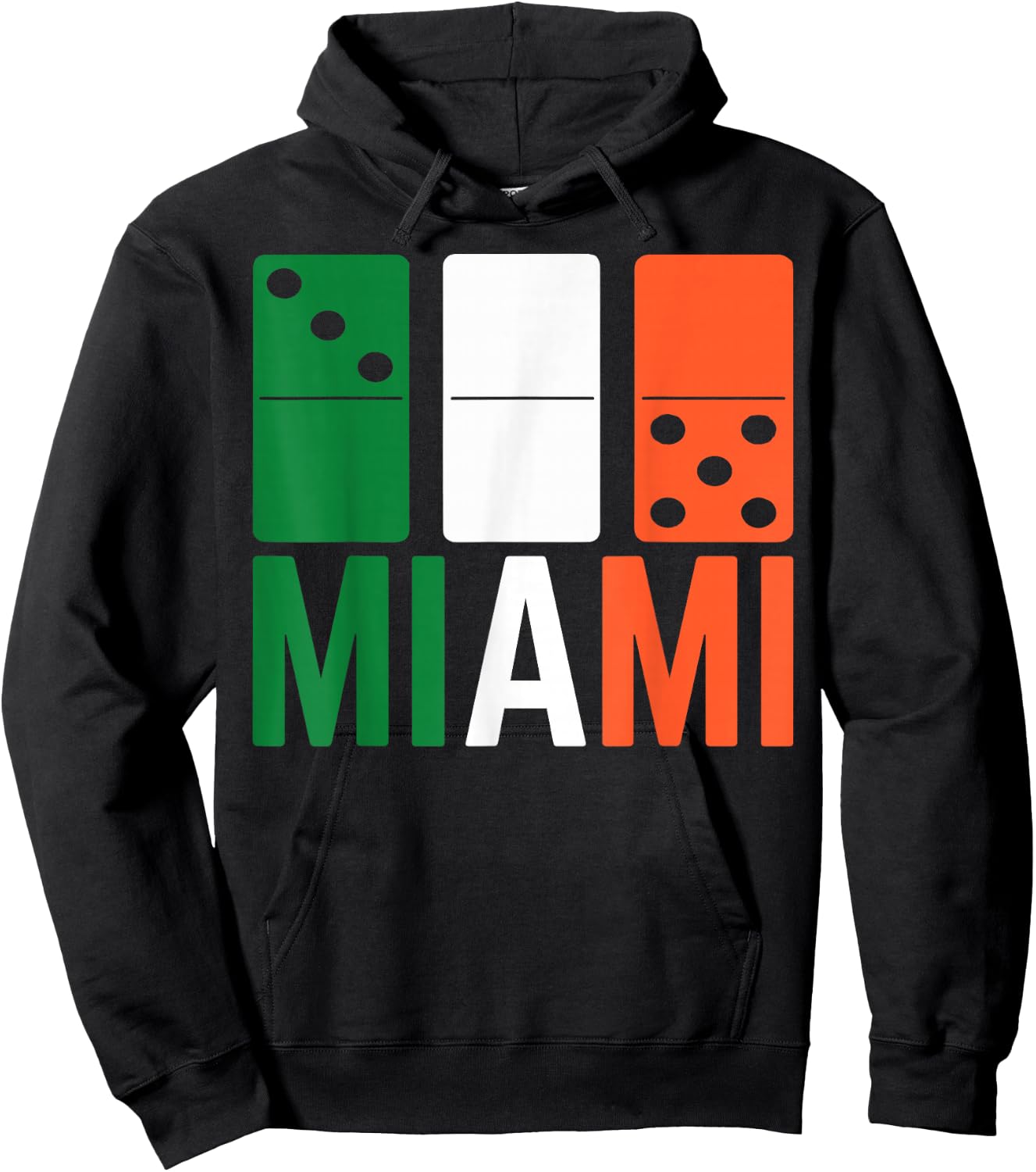 Three Zero Five 305 Miami Domino Hoodie - Hoodie | Black