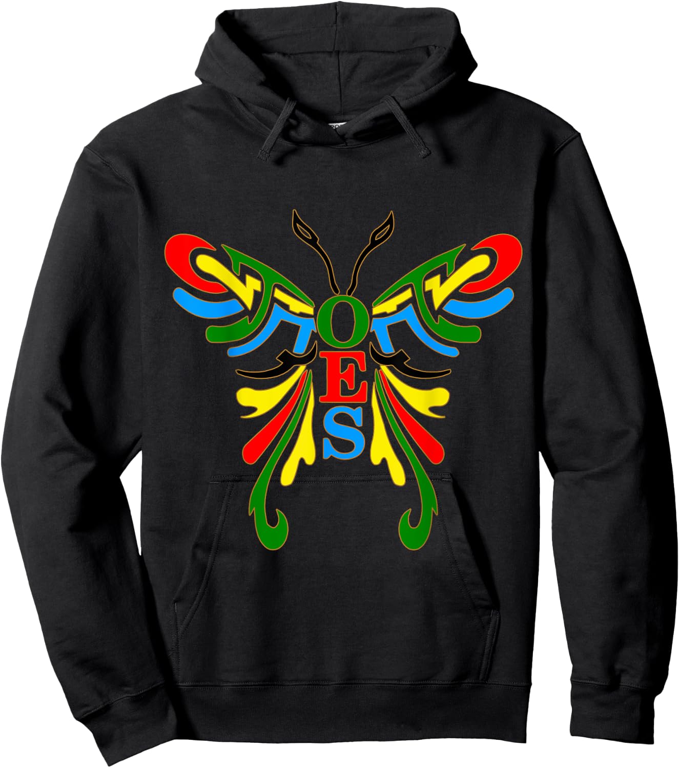 OES Butterfly Color of the Eastern Star Christmas Hoodie - Hoodie | Black