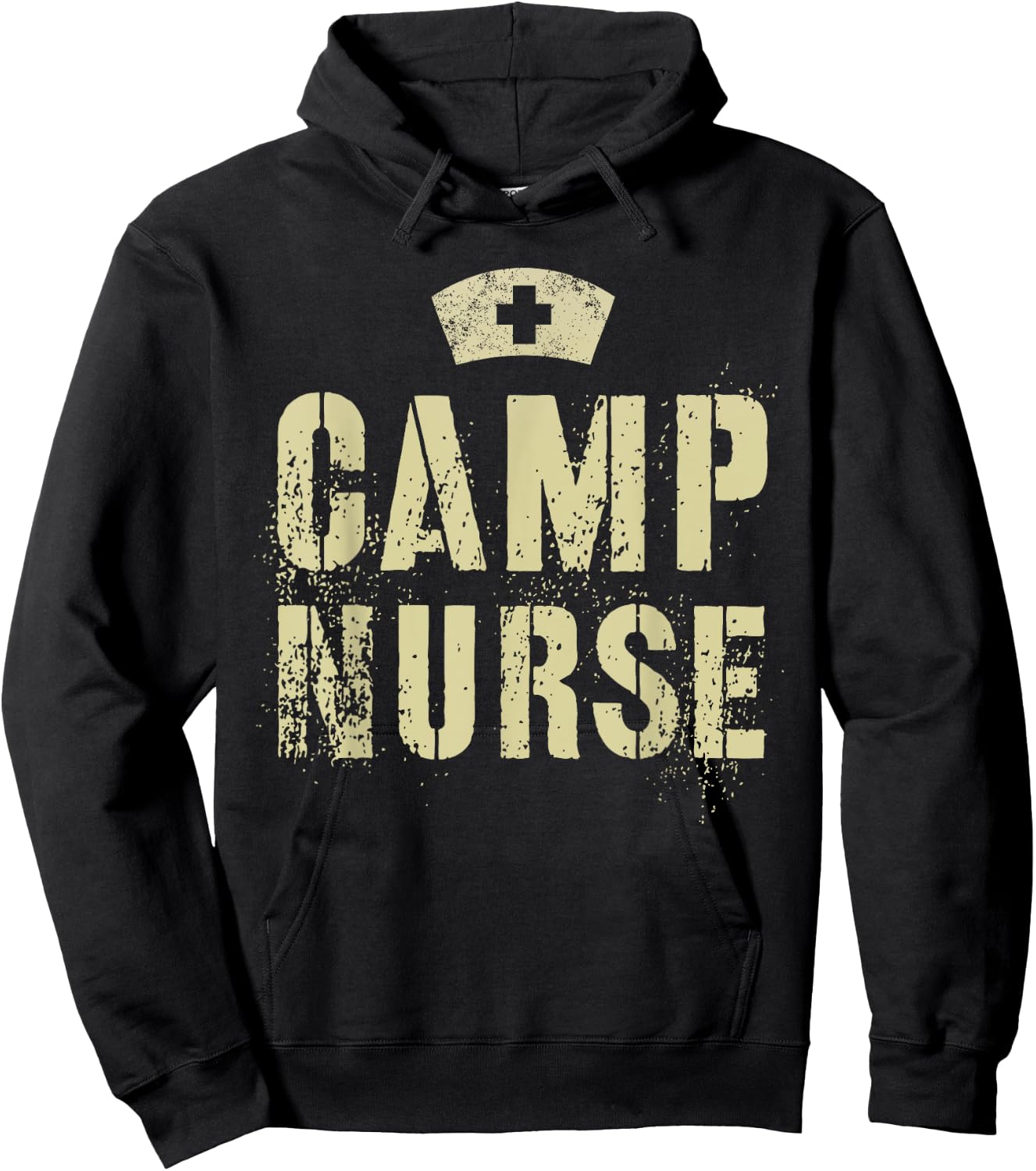 Vintage CAMP NURSE Nursing School RN NP Girls Camping Trip Hoodie - Hoodie | Black