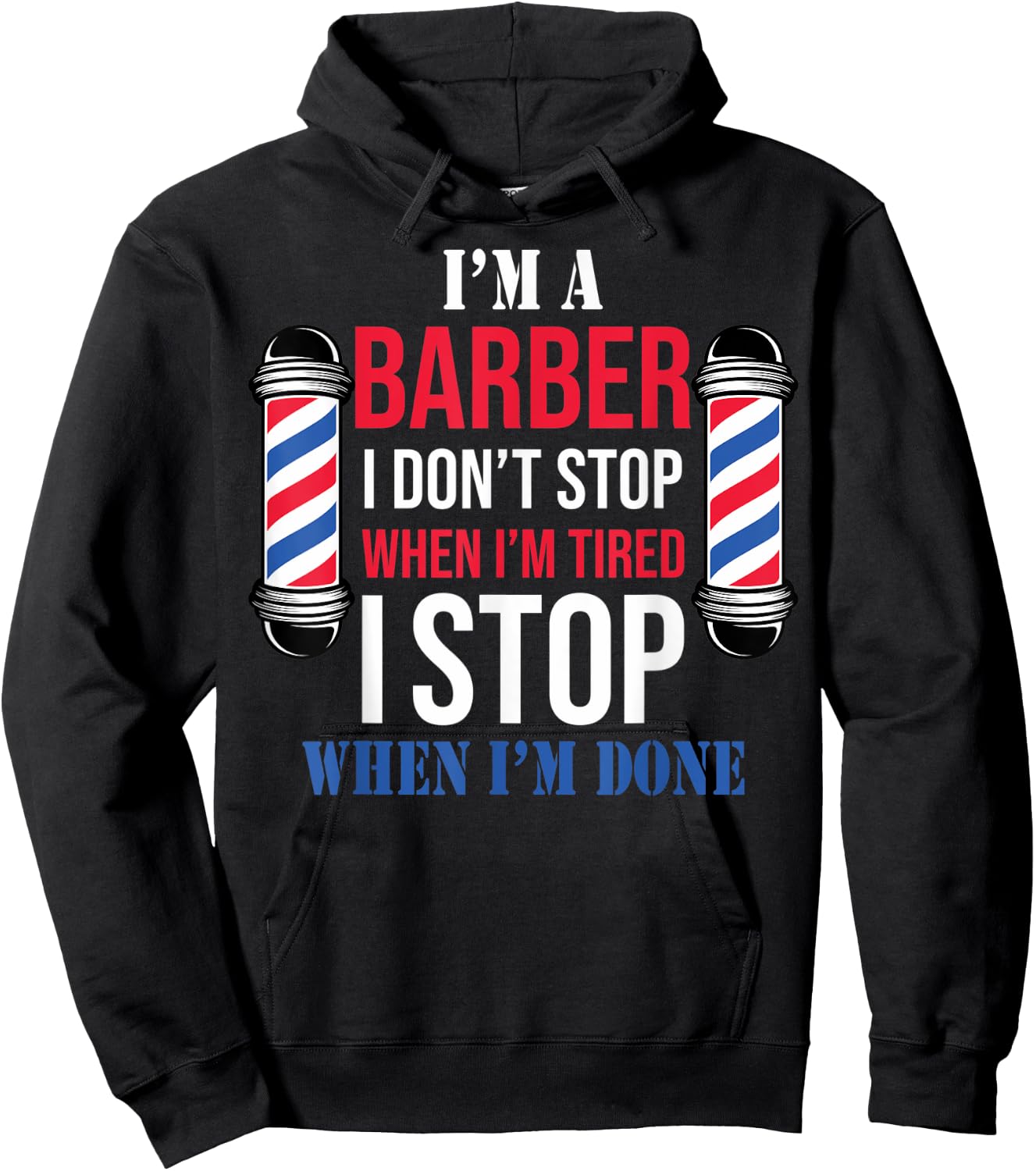 Hairdressers Barbershop Hairstylists I'm A Barber Barbers Hoodie - Hoodie | Black