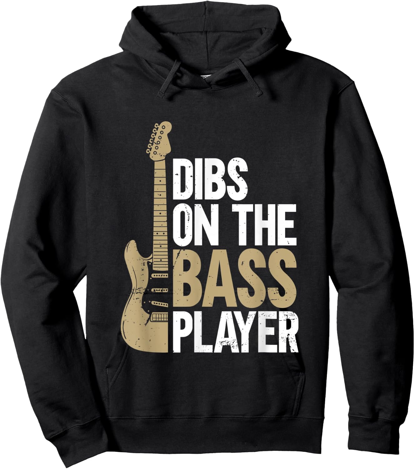 Dibs On The Bass Player | Guitar Hoodie - Hoodie | Black