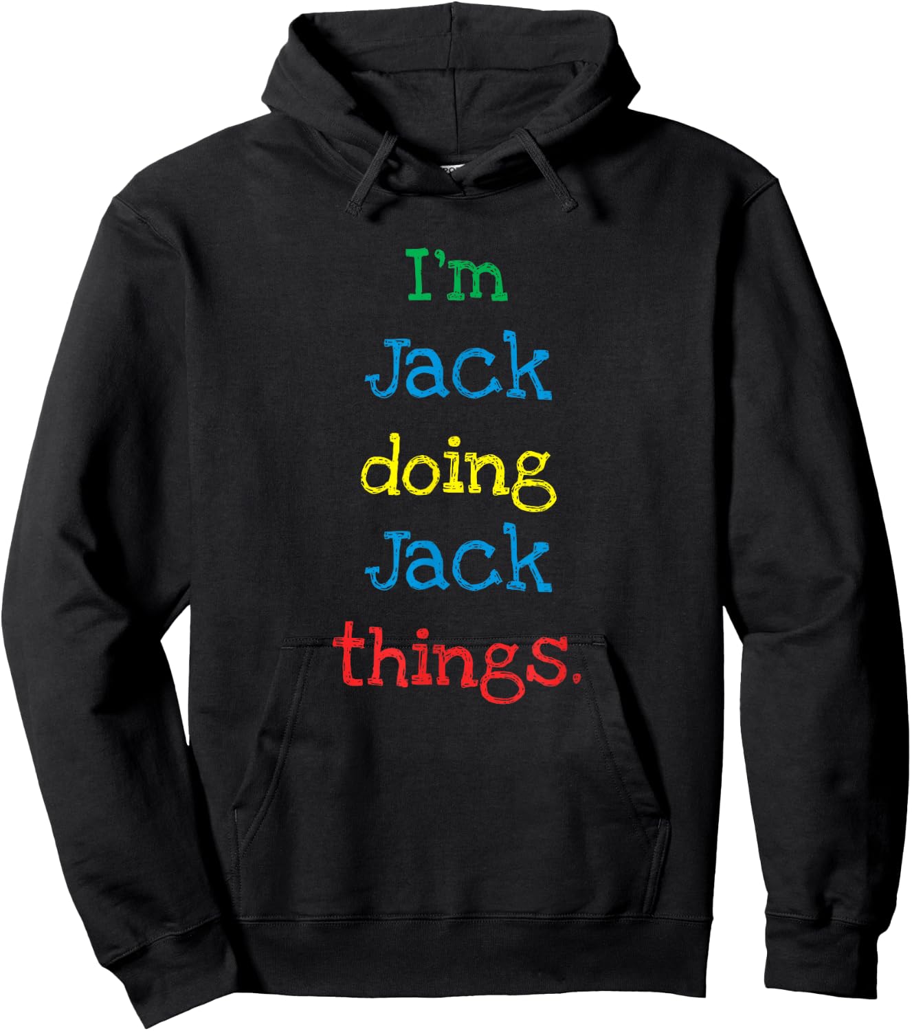 Jack Cute Personalized Text Kid's Gift Boys Hoodie - Hoodie | Black