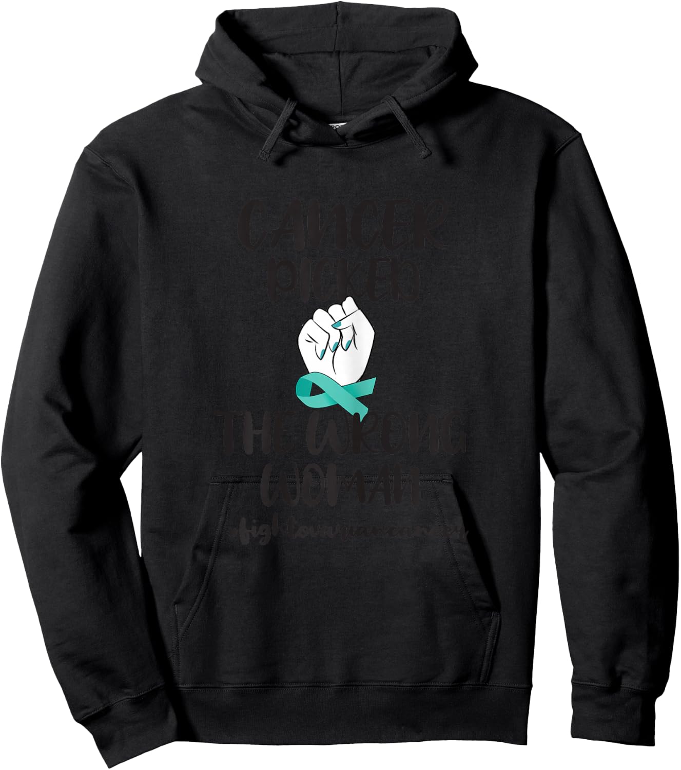 Ovarian Cancer Awareness Ovarian Cancer Warrior Hoodie - Hoodie | Black