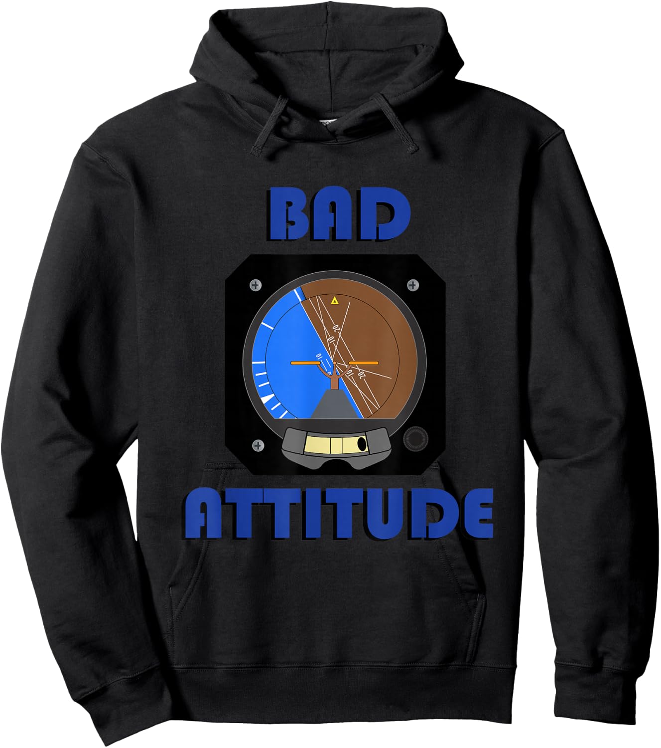 Bad Attitude pilot attitude indicator Hoodie - Hoodie | Black