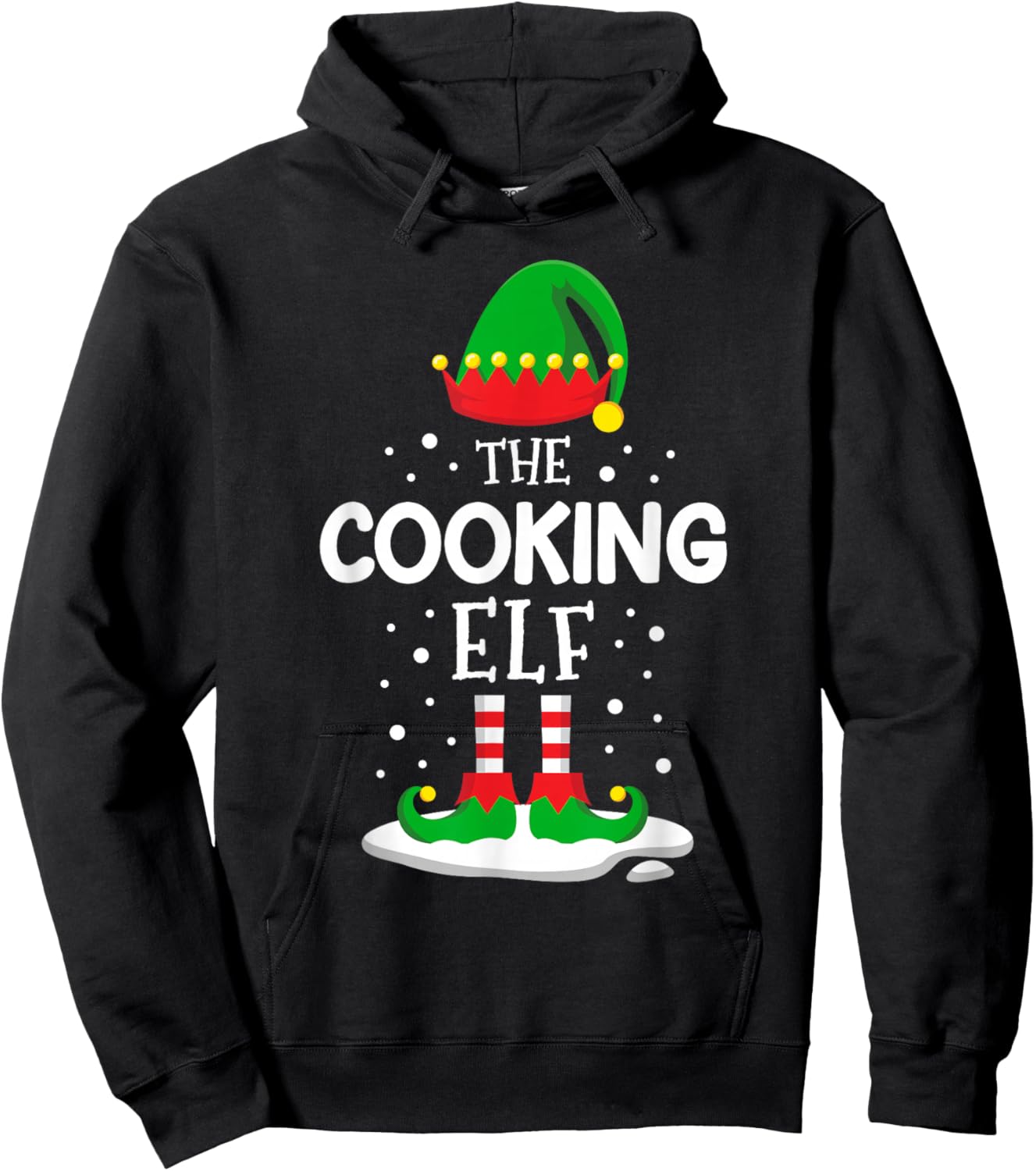 The Cooking Elf Christmas Family Matching Outfit Xmas Group Hoodie - Hoodie | Black