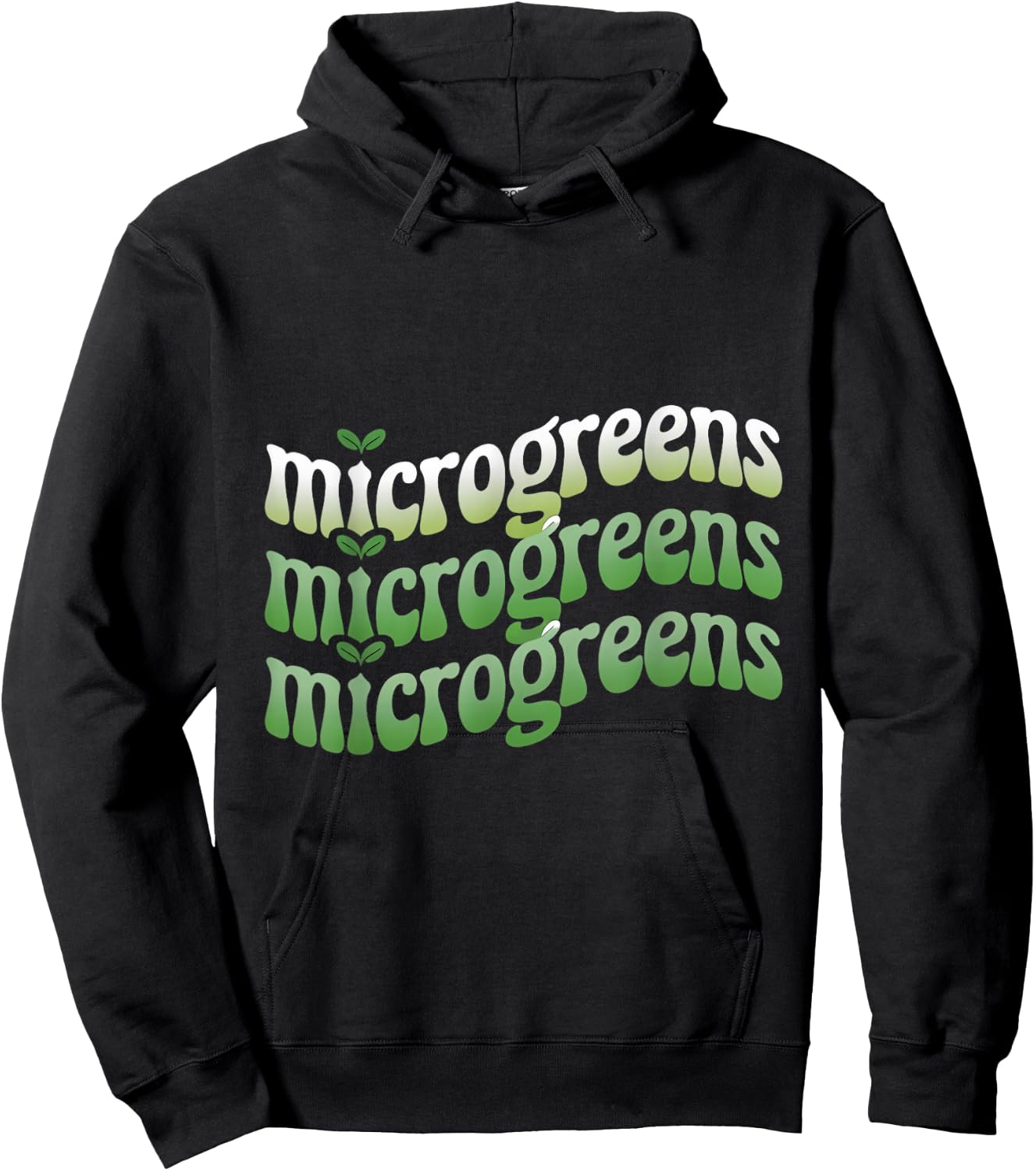 Microgreen Farmer Sprouts Plant Gardening Microgreens Hoodie - Hoodie | Black