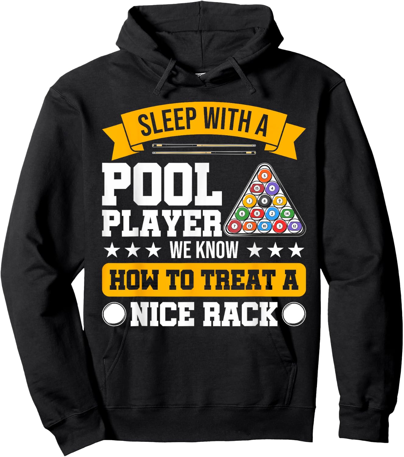 Sleep With A Pool Player - Funny Pool Player Billiards Humor Hoodie - Hoodie | Black