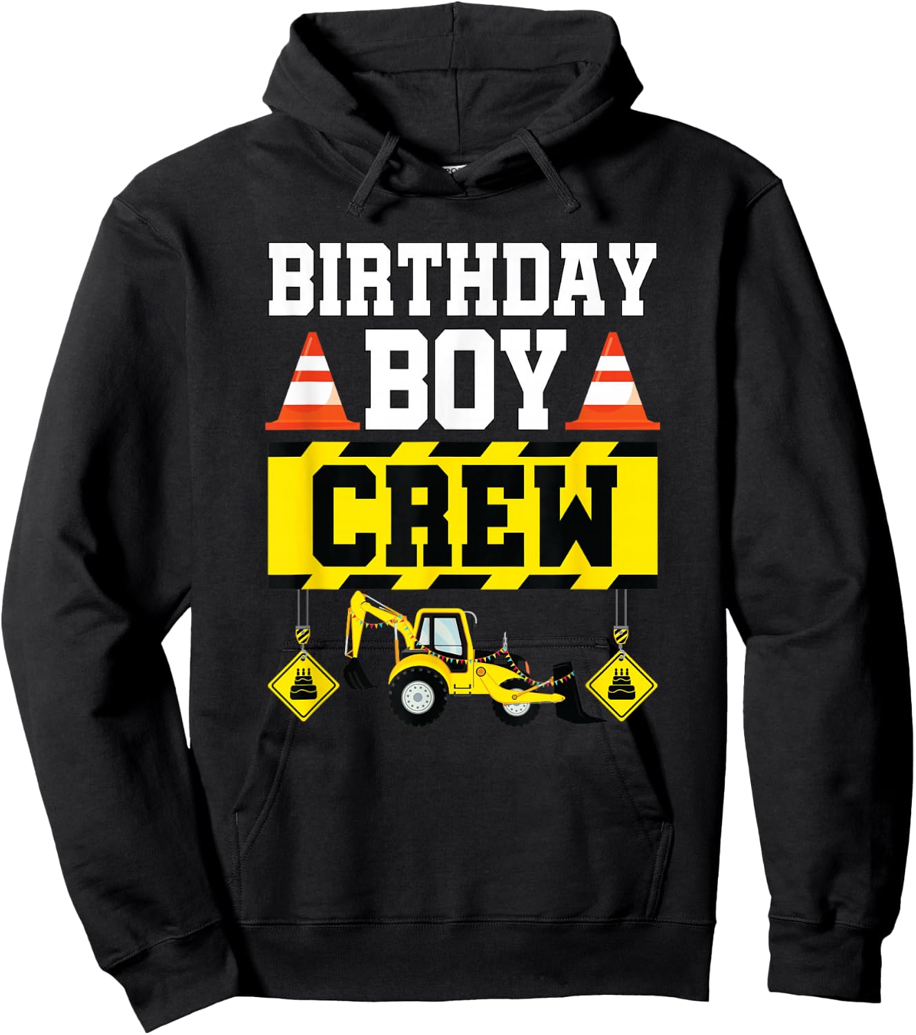Birthday Boy Crew Shirt For Boys Kids Construction Crew Hoodie - Hoodie | Black