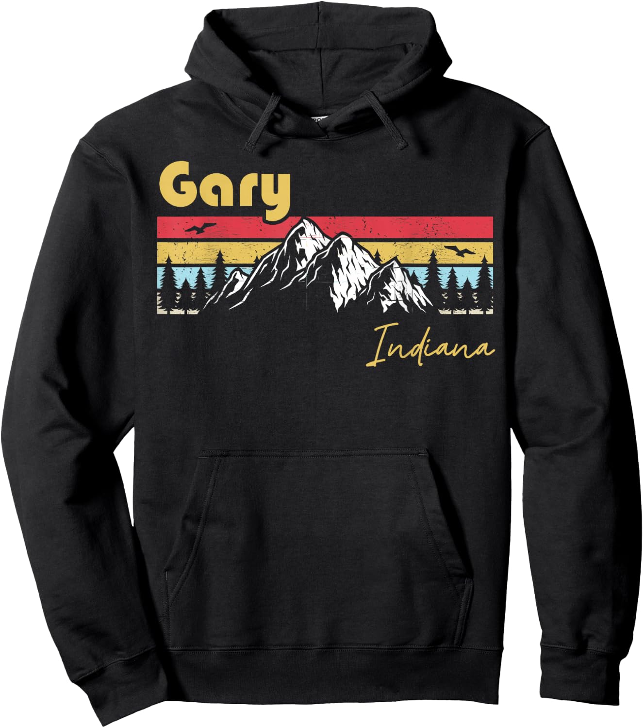 Gary Indiana Roots Hometown Vintage Home State Pride Hoodie - Hoodie | Black