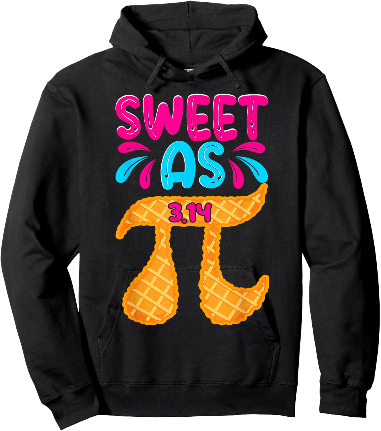 Sweet As 3.14 Pie Funny Pi Day Math Teacher Boys Girls Kids Hoodie - Hoodie | Black