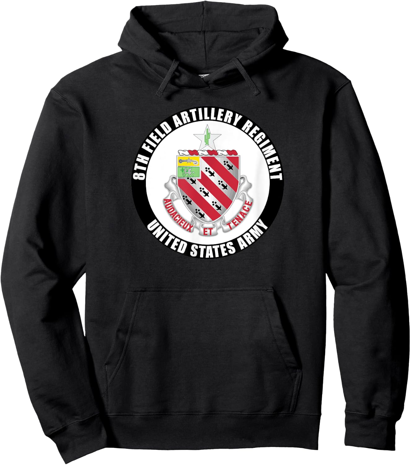 8th Field Artillery Regiment United States Army Veteran Hoodie - Hoodie | Black