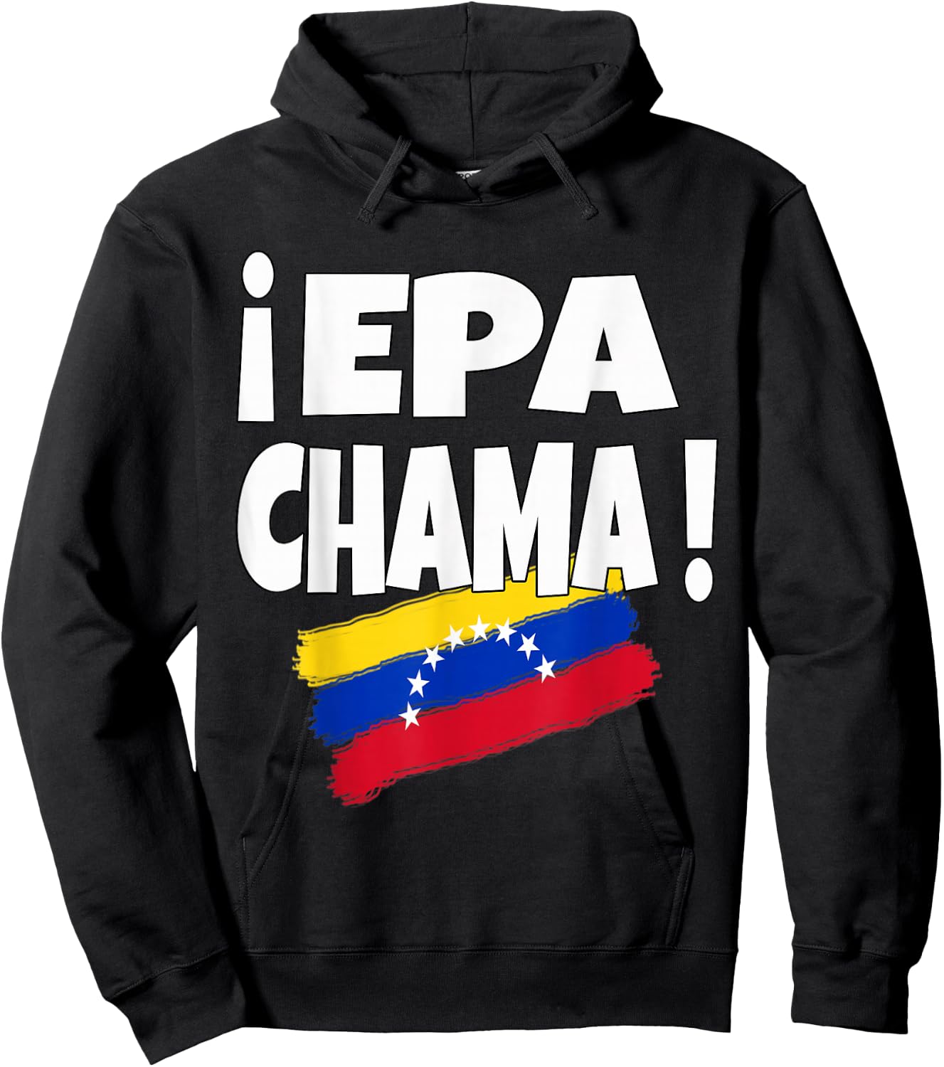Epa Chama Design with Venezuelan Flannel Venezuela Flag Hoodie - Hoodie | Black