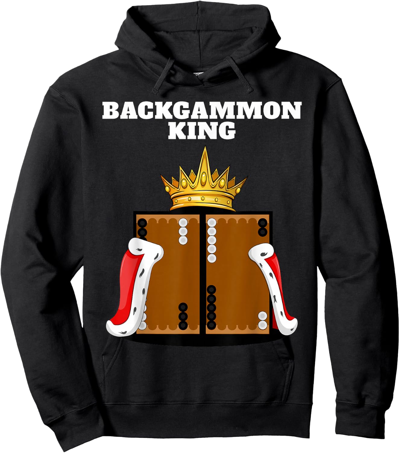 Backgammon King | Boardgames Shirt | Board Backgammon Hoodie - Hoodie | Black