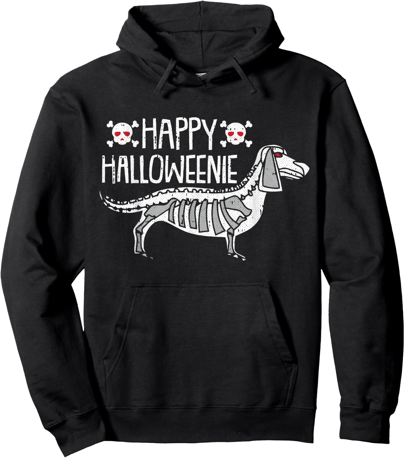 Happy Halloweenie Lazy Halloween Costume Dachshund Doxie Hoodie - Hoodie | Black