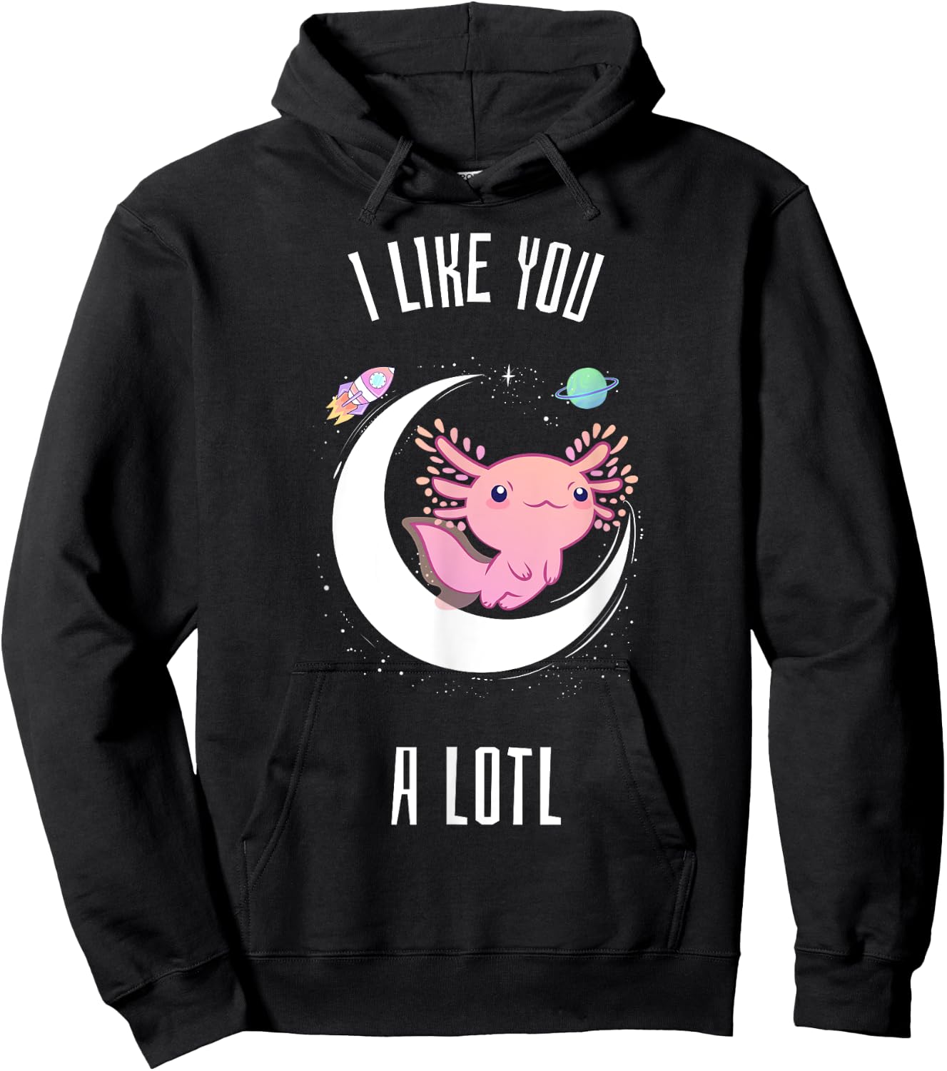 I Like You A Lotol Cute Kawaii Design Hoodie - Hoodie | Black