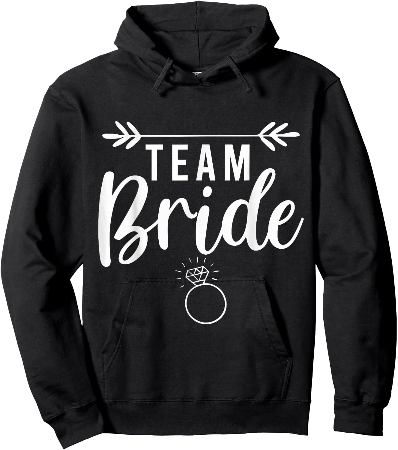 Team Bride Wedding Party Bridesmaid Hoodie - Hoodie | Black