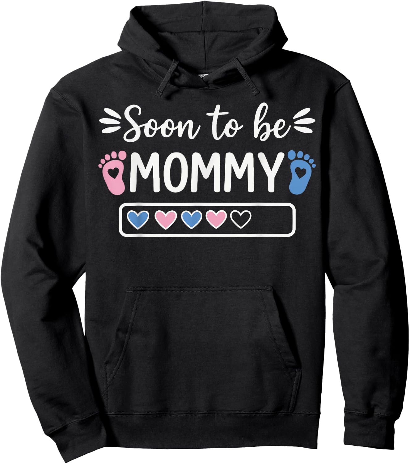 Soon to Be A Mommy Funny Pregnancy Announcement Mom Hoodie - Hoodie | Black