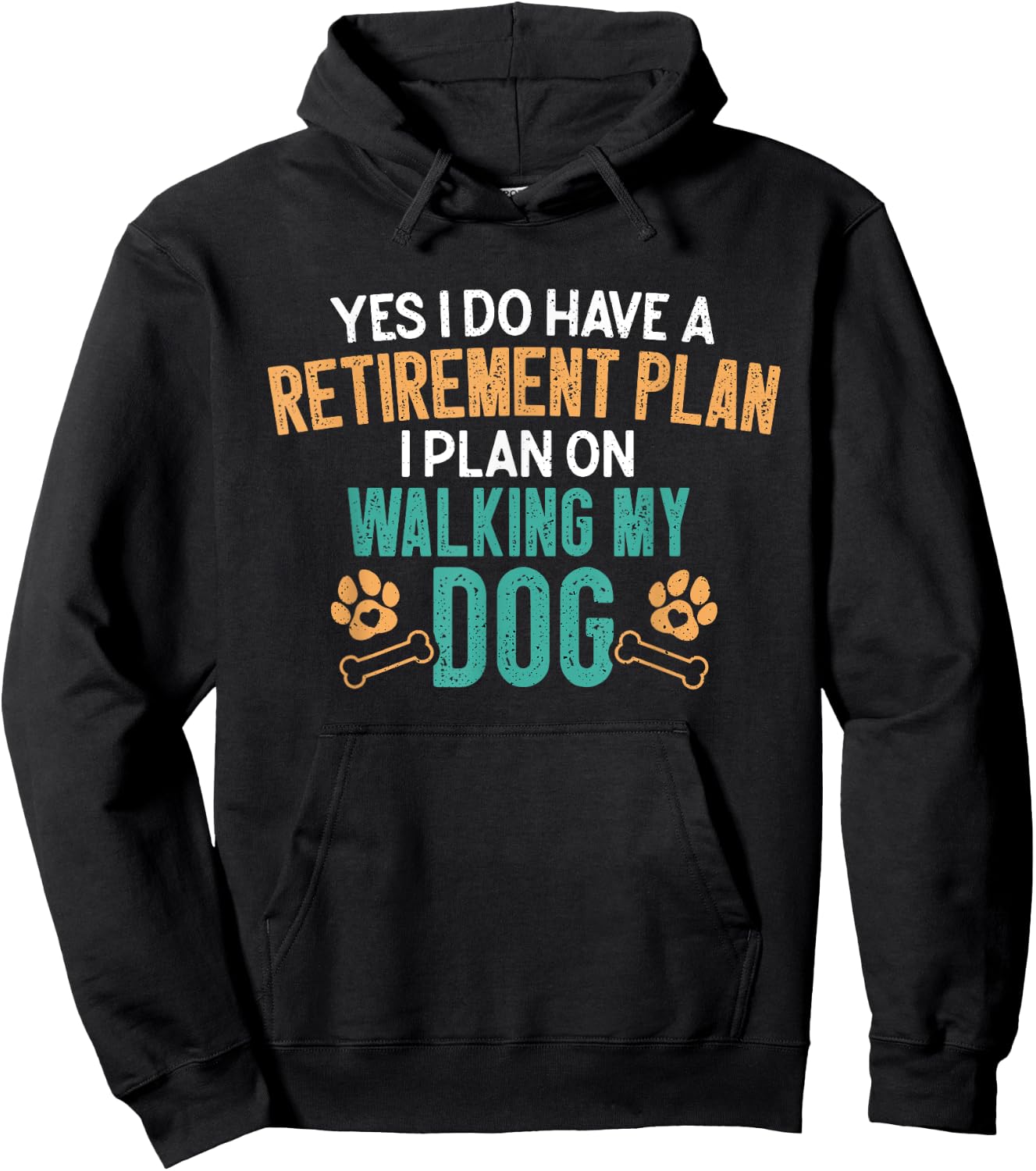 Dog Walking Retirement Plan Retired Dog Walker Pet Sitter Hoodie - Hoodie | Black