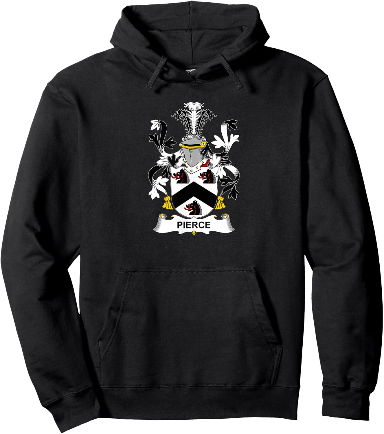 Pierce Coat of Arms - Family Crest Hoodie - Hoodie | Black