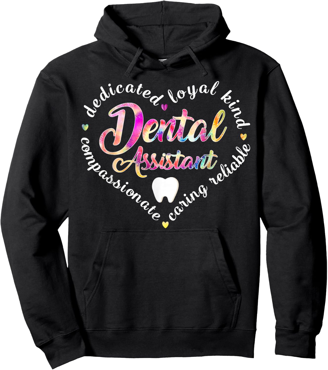 Dy Tie Dye Dental Assistant Cute Dental Squad Hoodie - Hoodie | Black