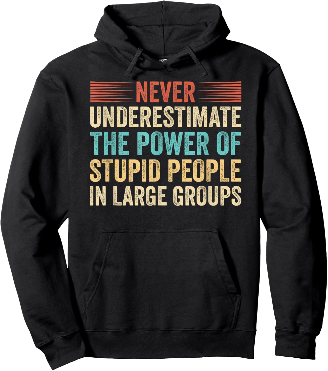 Never Underestimate The Power Of Stupid People Crowdfunding Hoodie - Hoodie | Black