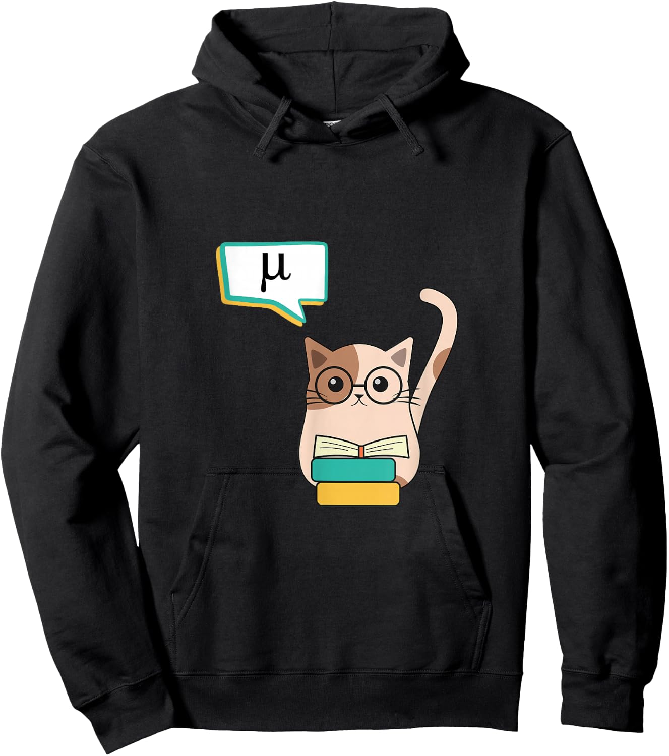 Funny Science Cat Designs: Quantum Kitty - -Adults' Black Cat - Small - Short Sleeve - Classic Fit Hoodie - Hoodie | Black