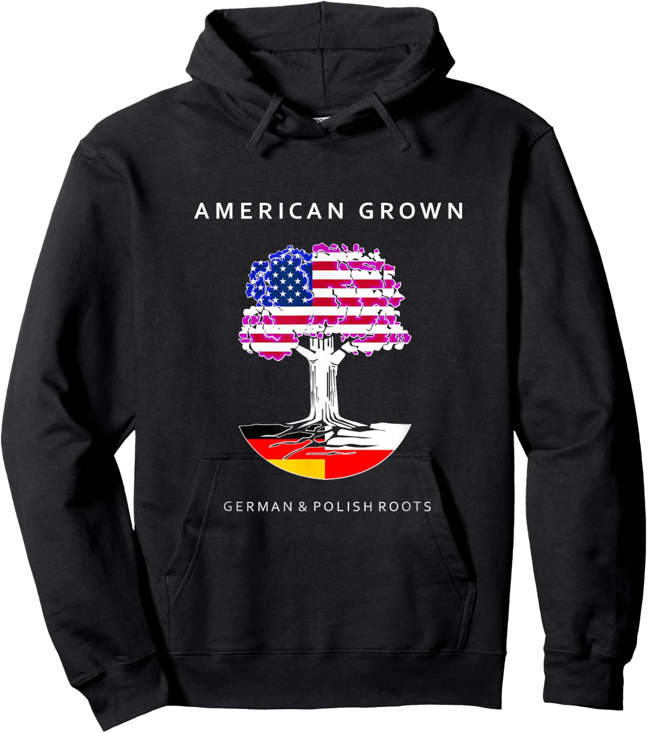 German and Polish Roots - American Grown Hoodie - Hoodie | Black