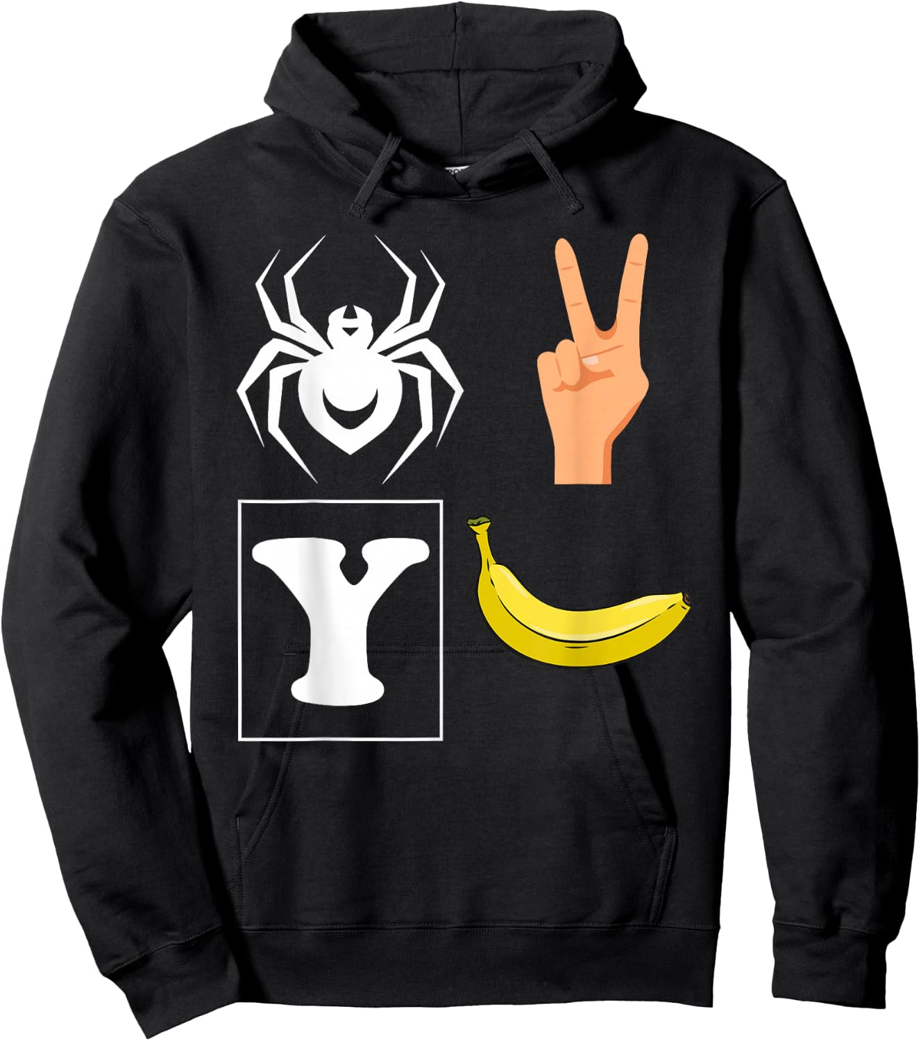 Spider 2 Y Banana Shirt - Football Lover Player Hoodie - Hoodie | Black
