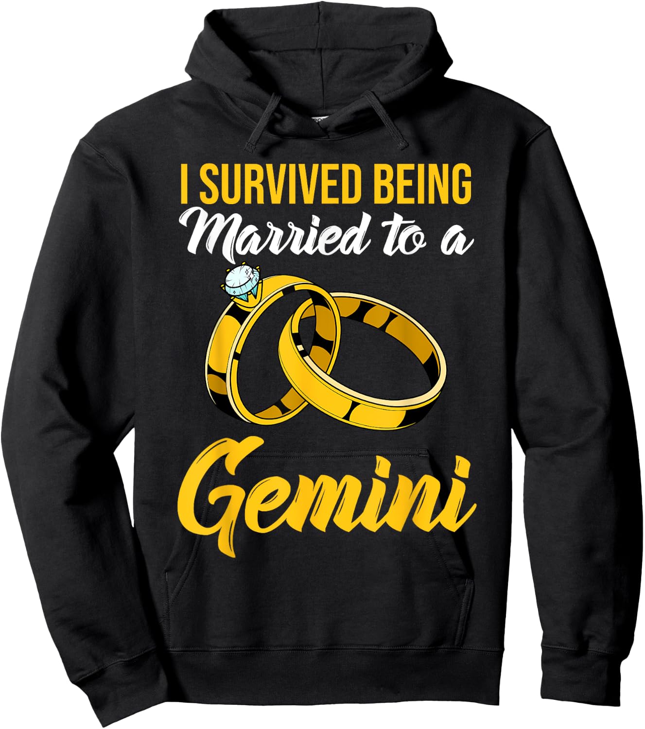 I Survived Being Married To Gemini Twins Constellation Hoodie - Hoodie | Black