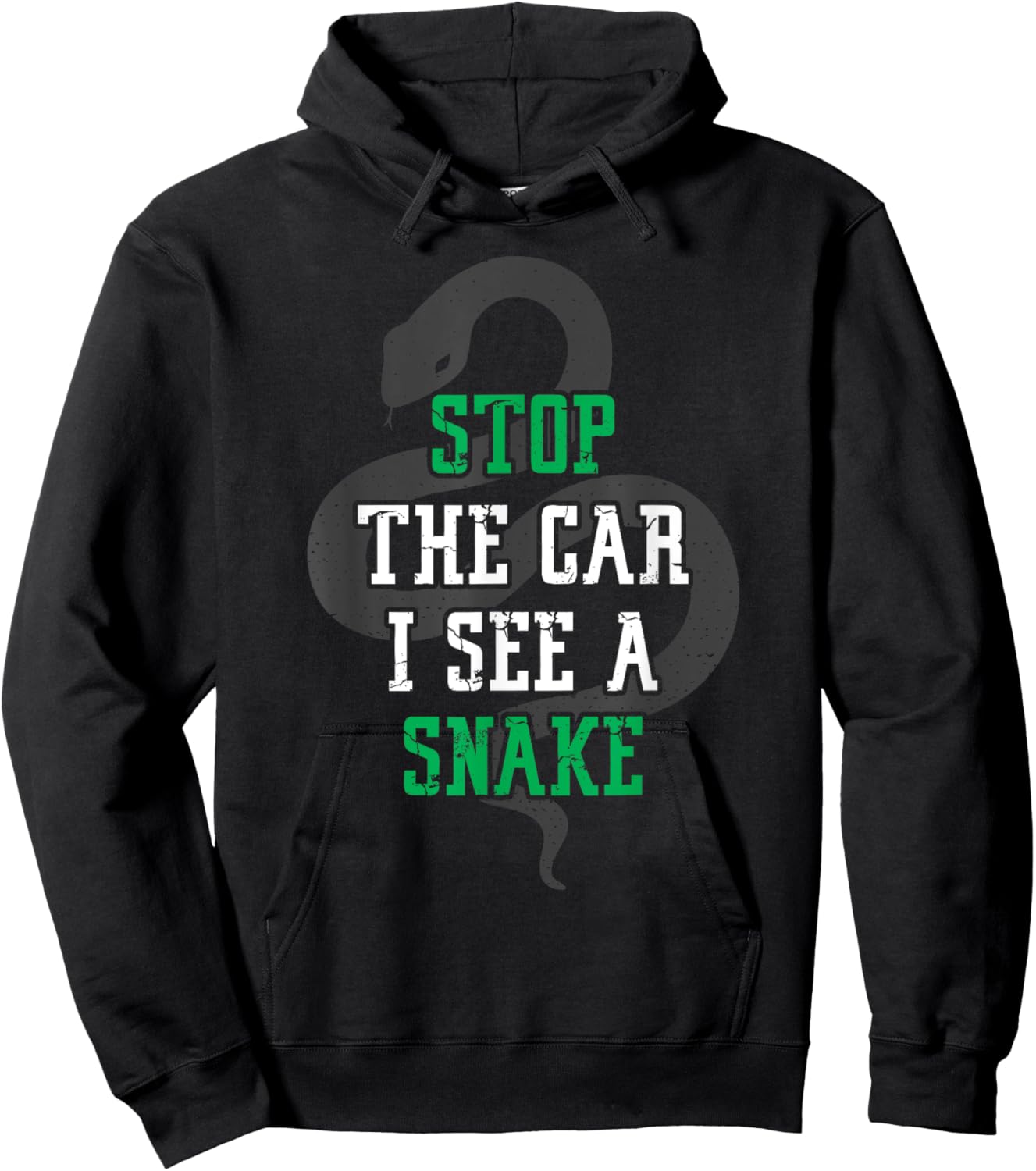 Stop the car i see a snake funny cool herping gift Hoodie - Hoodie | Black