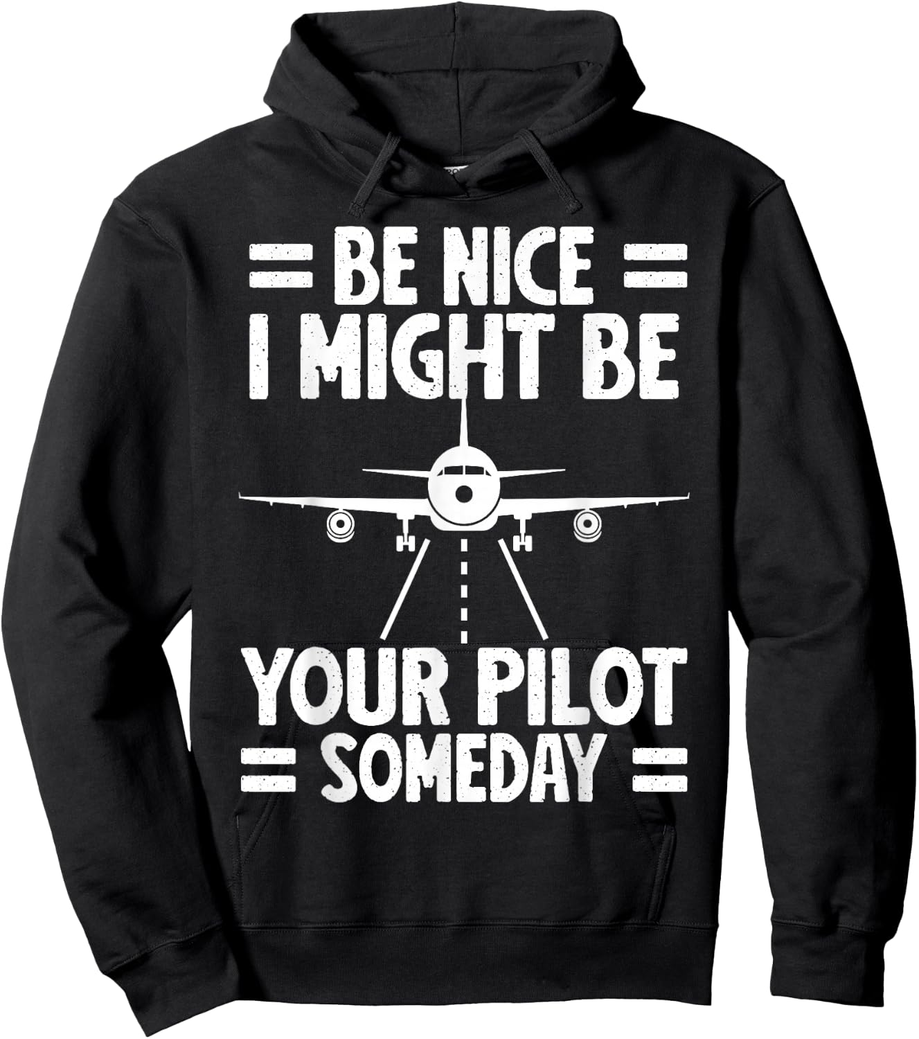 Funny Pilot Design Aviation Airplane Pilot Men Women Kids Hoodie - Hoodie | Black