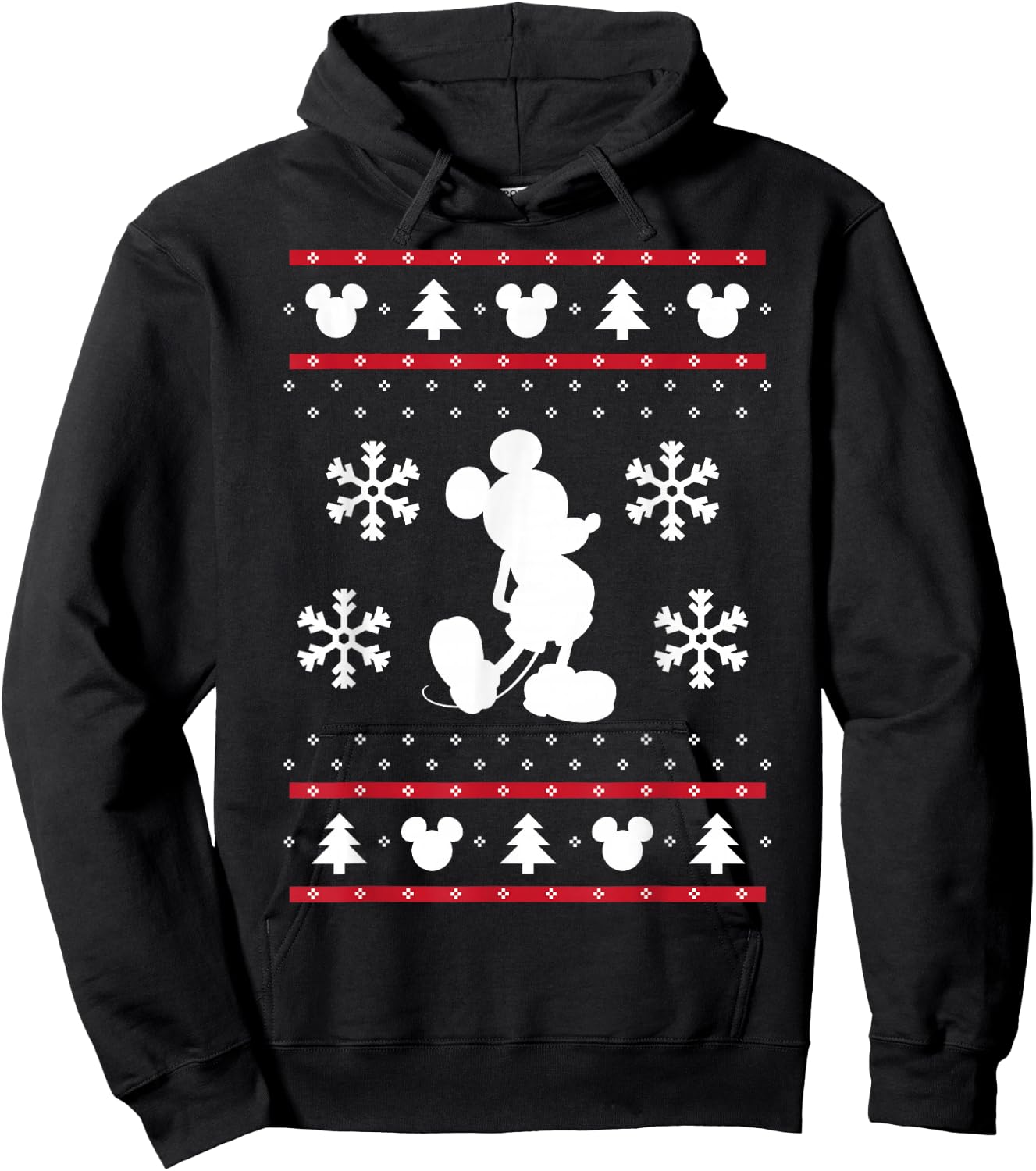 Disney - White Mickey Mouse Holiday Hoodie - Hoodie | Black
