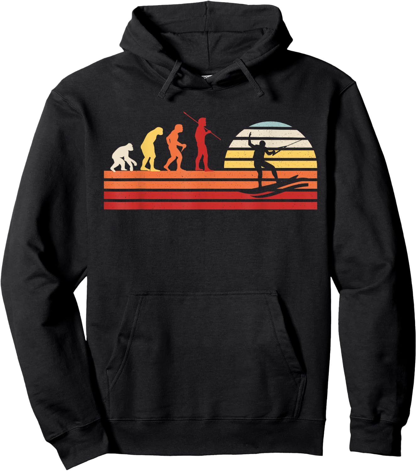 Retro Wakeboarder Wakeboard - Vintage Wakeboarding Hoodie - Hoodie | Black