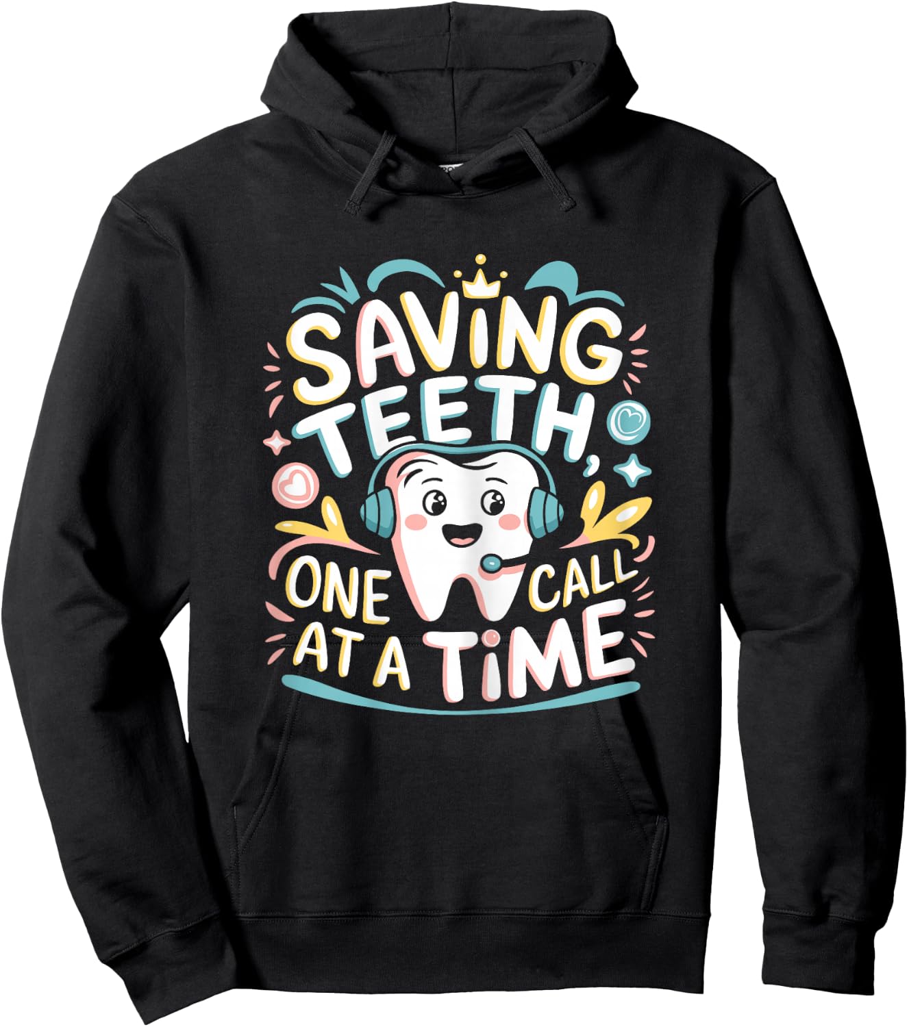 Dental Receptionist Calls Dentist's Office Reception Hoodie - Hoodie | Black