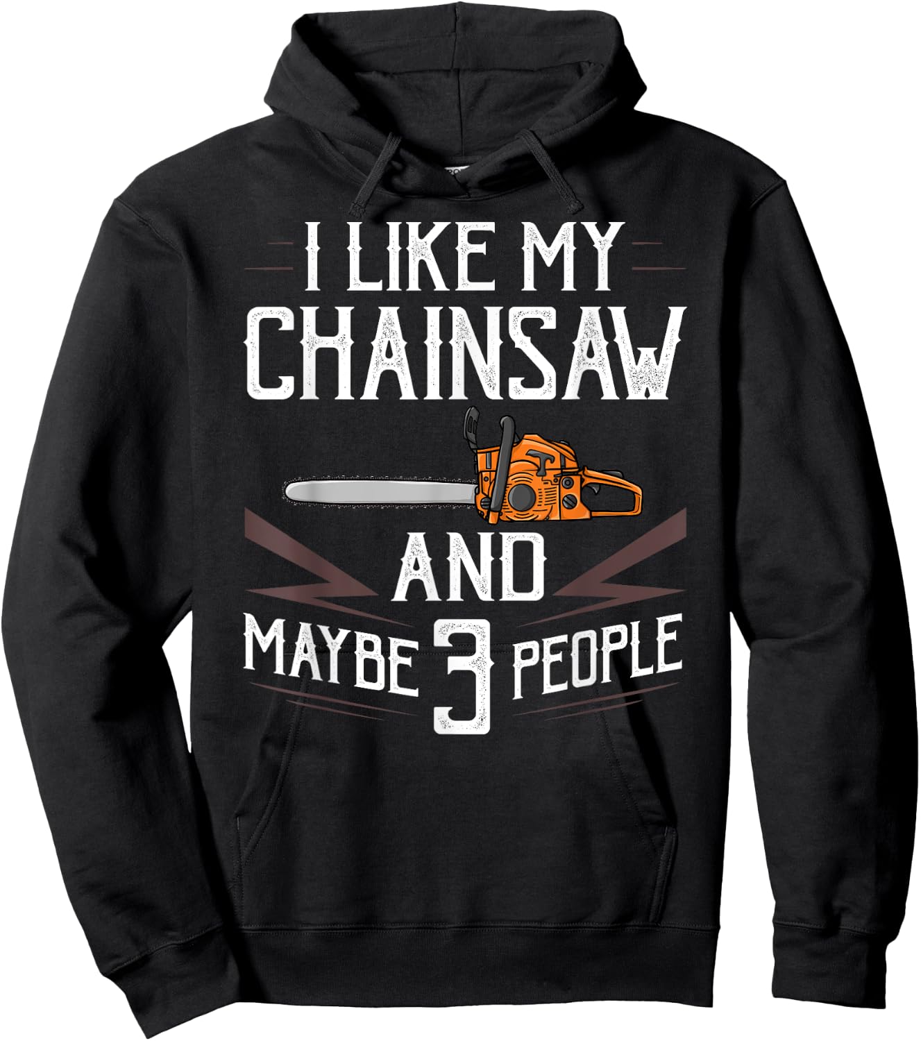 Chainsaw Logger Chain Saw Lumberjack Hoodie - Hoodie | Black